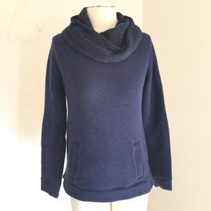 J Crew Turtleneck Sweatshirt Funnel Neck Blue